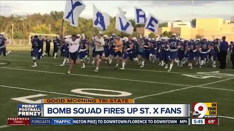St. Xavier bomb squad fires up fans