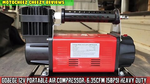 Gobege 12V Portable Air Compressor, 6.35CFM Tire Inflator, Air Compressor Heavy Duty Max 150PSI