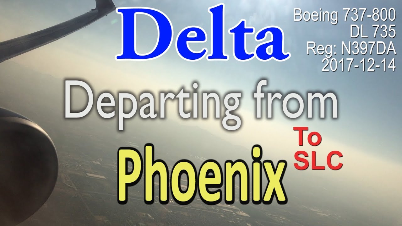 Delta flight leaving from Phoenix airport in Boeing 737-832 #DL735