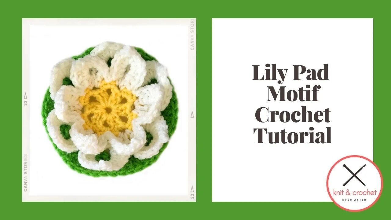 Left Hand Motif of the Month July 2016: Lilypad Motif Crochet Tutorial