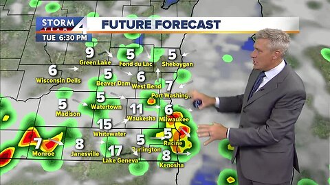 Muggy with a chance of storm Monday night