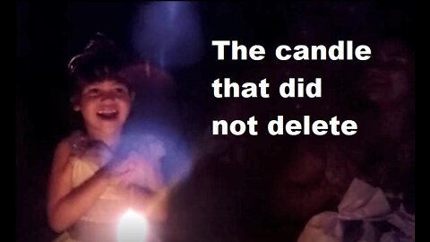 The anniversary candle that did not delete