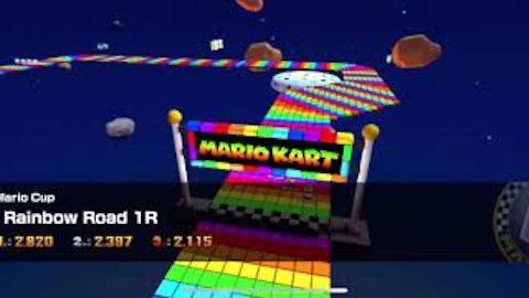 Mario Kart Tour horizontal Gameplay: RMX Rainbow Road 1R