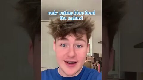 Eating only BLUE foods for 24 hours challenge part 2 🔵 #shorts #shortvideo #tiktok #tiktokvideo