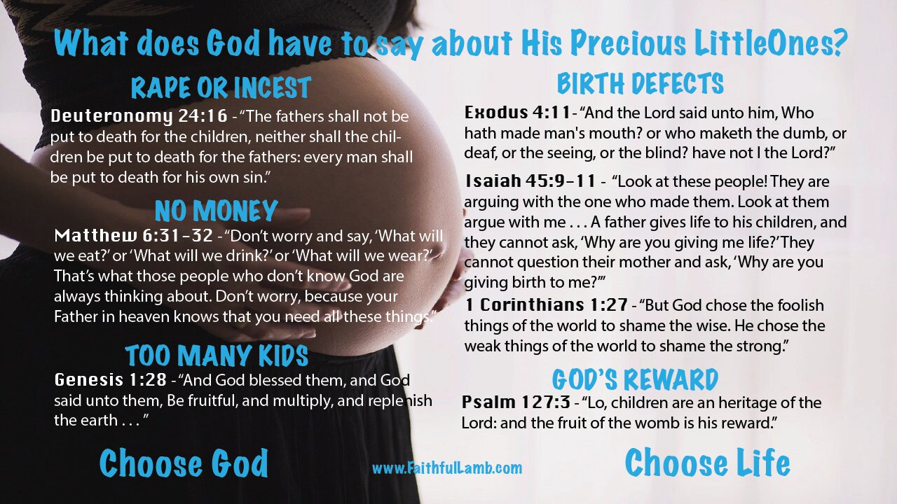 ONE MINUTE FOR GOD. Hard TRUTH: WHAT does God say about ABORTION? WOE unto the WORLD for offenses...