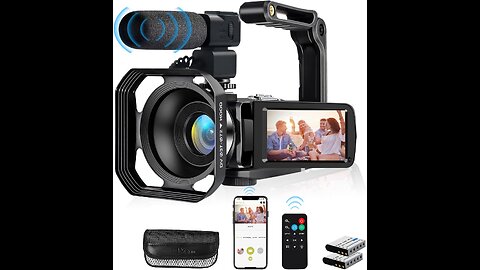 4K Video Camera, Camcorder 48MP Ultra HD WiFi Vlogging Camera