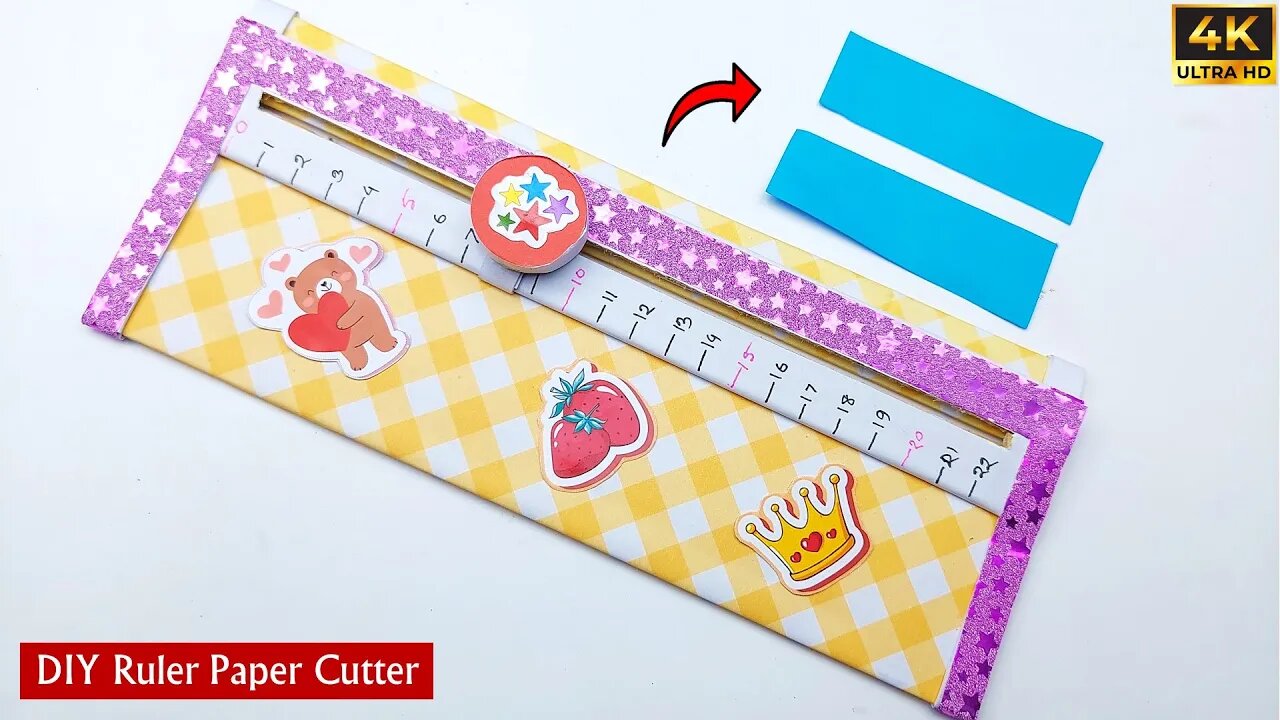 DIY Ruler Paper Cutter Making / Handmade Paper Cutter / Paper Cutter With Ruler