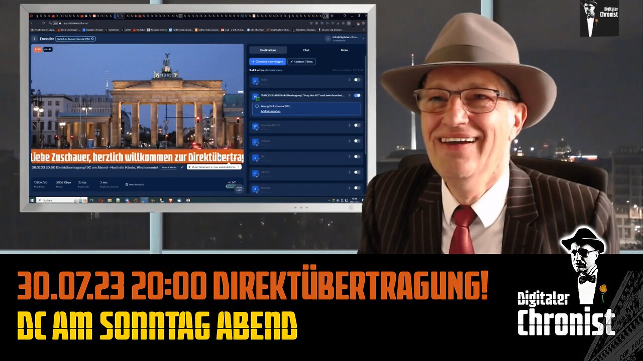 Aufzeichnung vom 30.07.2023 Direktübertragung! DC am Sonntag Abend