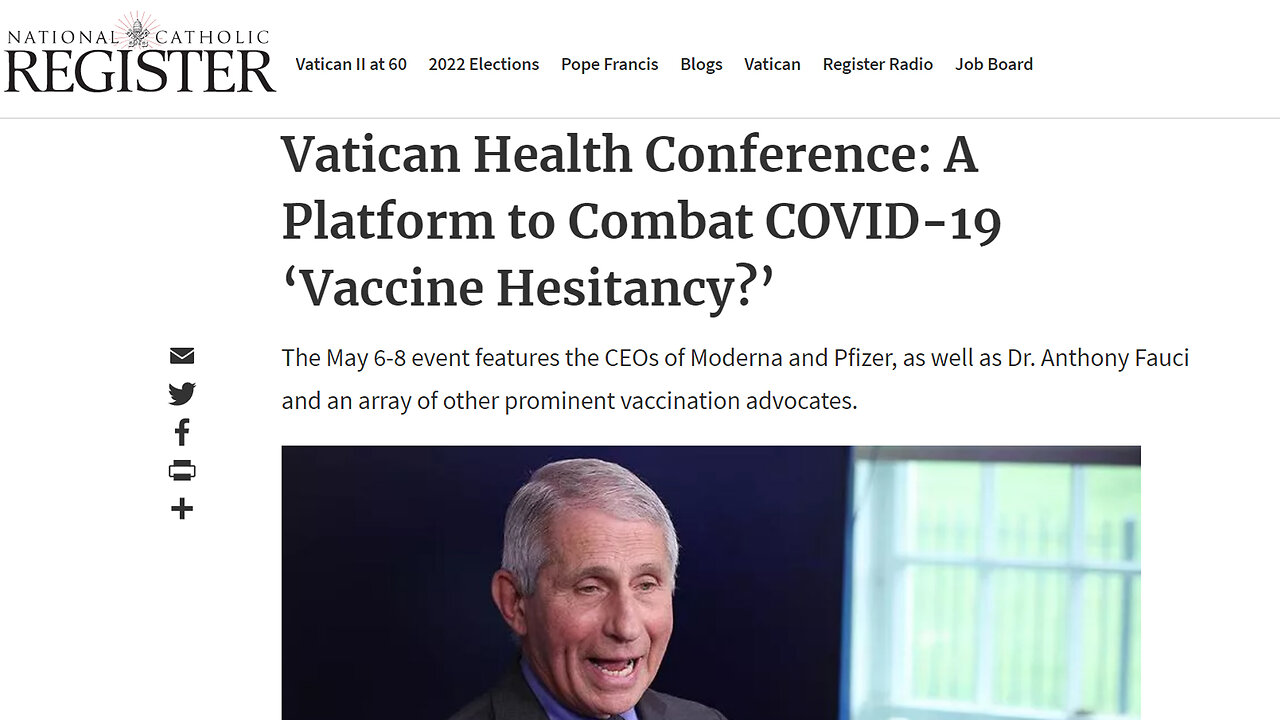 Vatican Combating 'Vaccine Hesitancy'