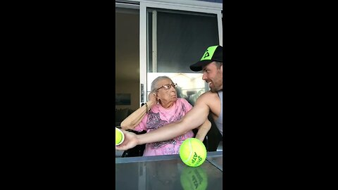 Tennis ball magic trick