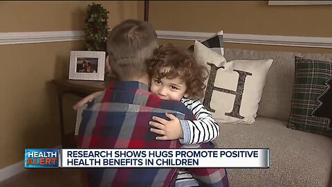 Research show hugs promote positive health benefits in children