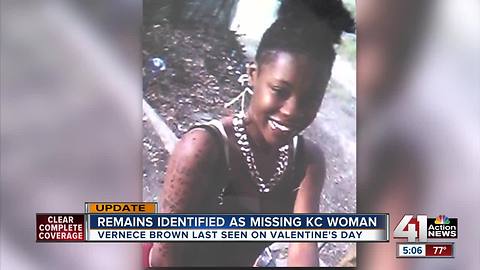 Remains identified as missing KC woman