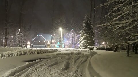 Winter Cozy Snowfall and Beautiful Homes in Enchanted