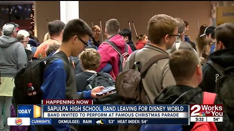 Sapulpa High School Band leaving for Disney World