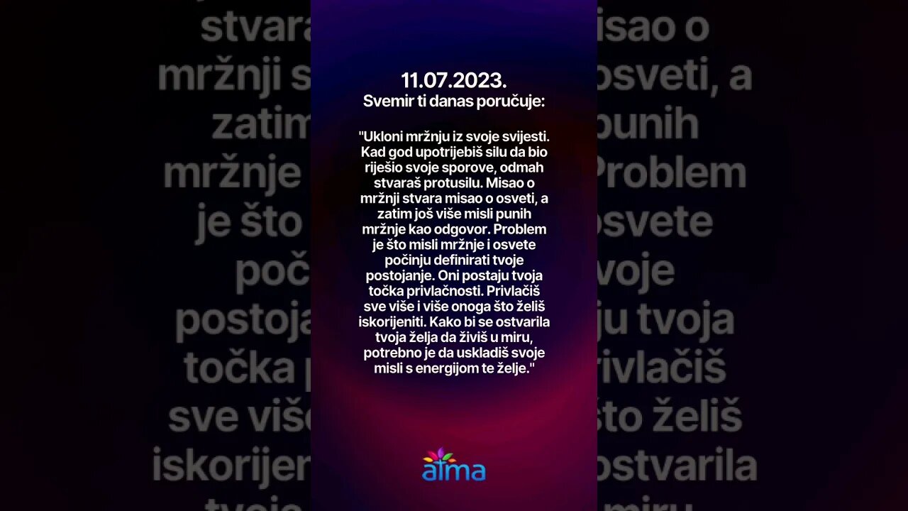 Poruka Svemira 11.07.2023