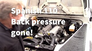 Spanish 110 Back pressure gone