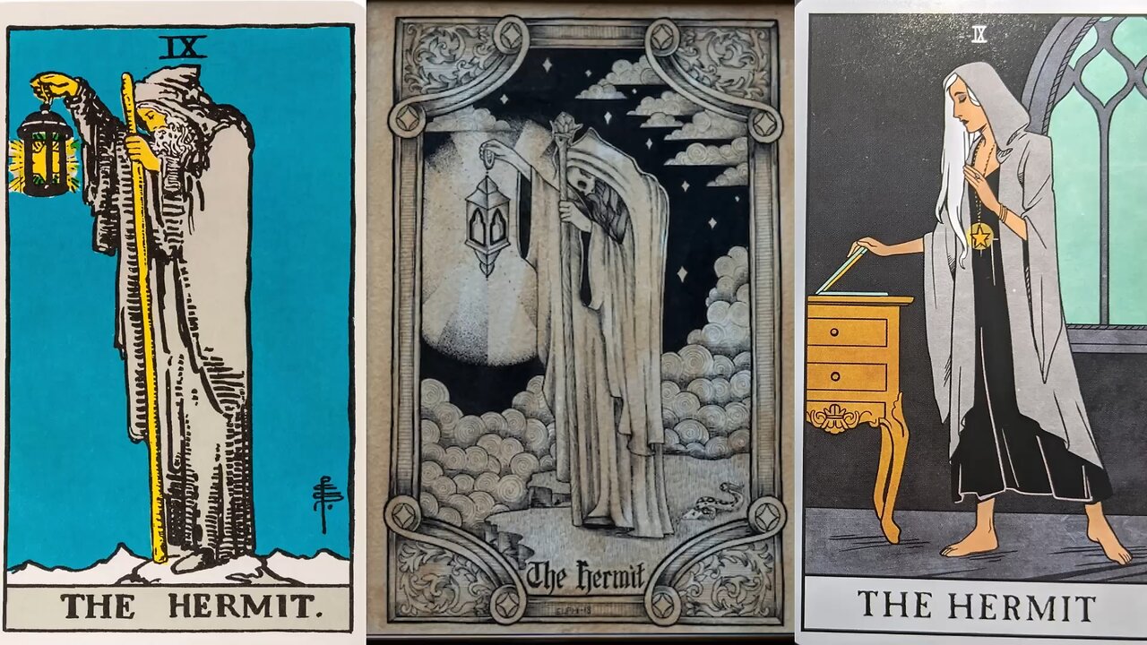 The Hermit tarot card - Meanings and associations #tarotary #thehermit #tarotcards #tarotmeanings