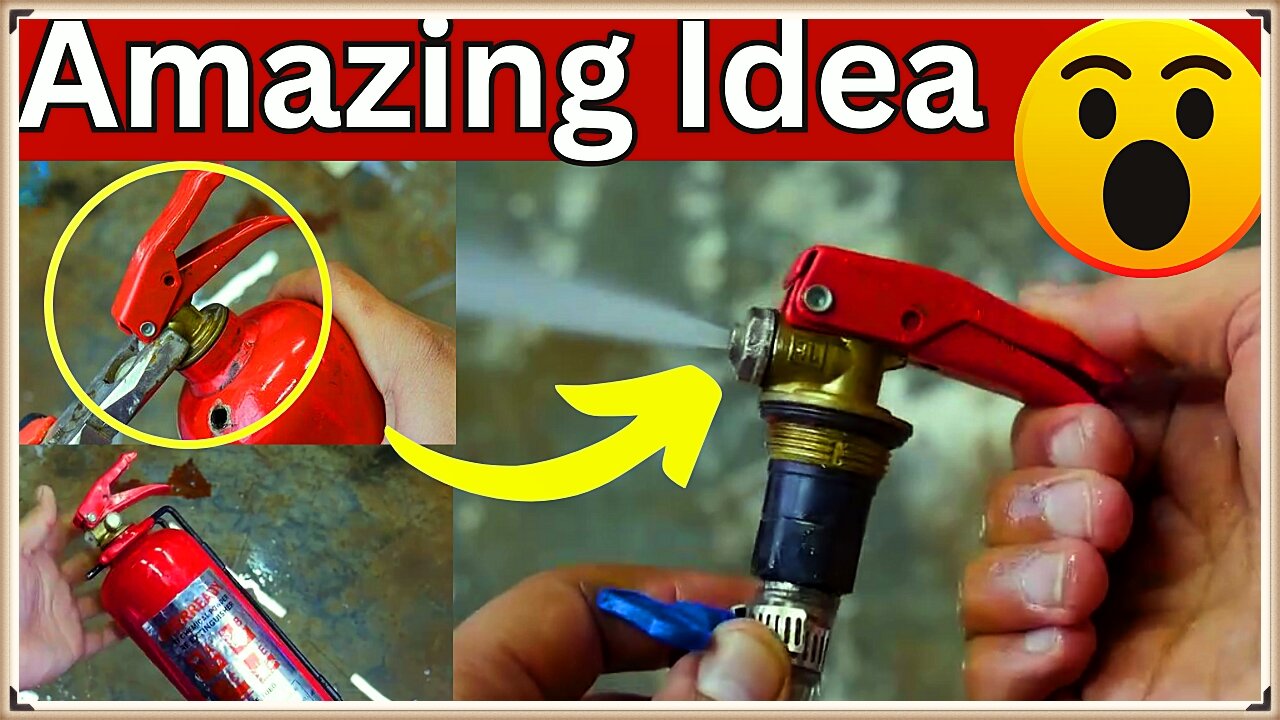 Do not throw away the old fire extinguisher = simple inventions diy crafts