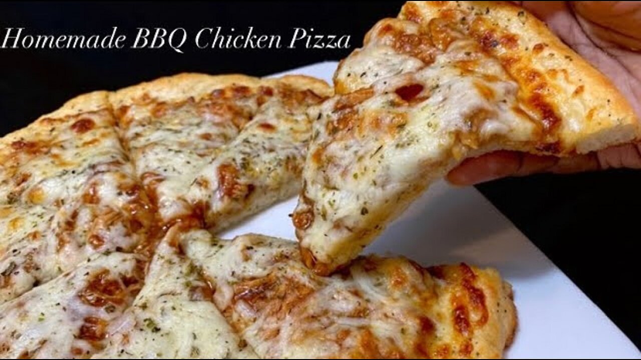 2 Ingredient dough Pizza| BBQ Chicken Pizza