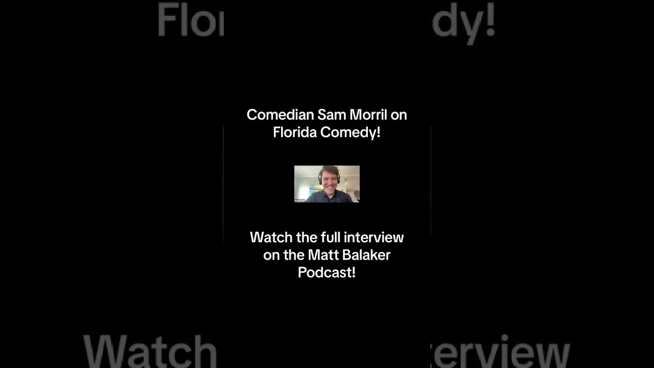 Comedian Sam Morril on Stand Up Shows in Florida #shorts