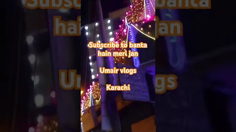 Karachi of lights ! Lights of karachi ! 12 rabi ul awal ki lighting ma jinnah road umair Vlogs