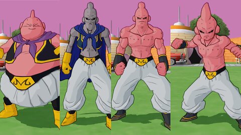 Majin Buu - All Forms, Special Attacks and Costumes in DBZ Budokai Tenkaichi 4