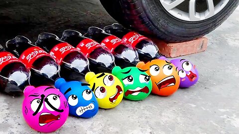 Crushing Crunchy and Soft things by Car|| Experiment Car vs Coca Cola, Baloon and Watermelon 🍉