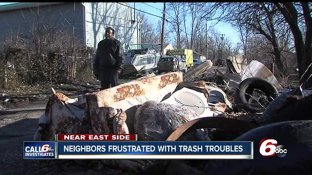 Neighbors frustrated that Indy alley is covered in trash