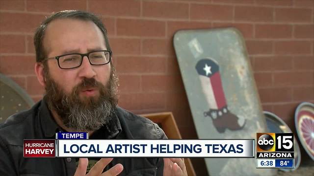 Valley artist using art to raise money for Texas hurricane victims