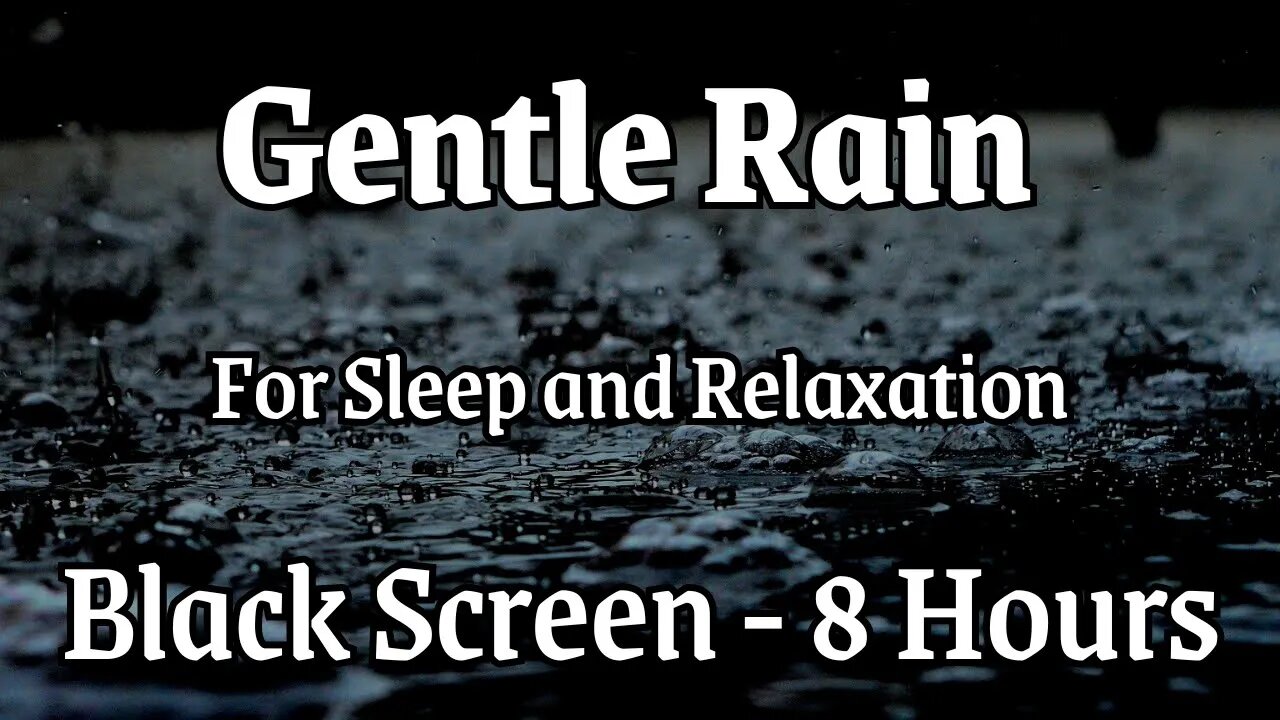 Drift Off to Sleep Instantly: Gentle Rain Sounds for Deep Relaxation (Black Screen) 🌧️