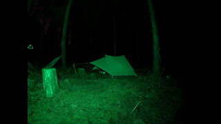 Gopro night lapse of setting up the camera for a vlog