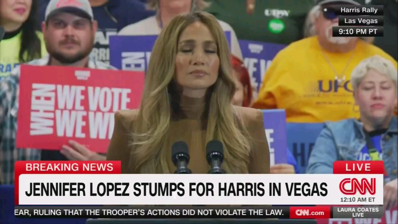 Jennifer Lopez in Vegas endorses Harris Latest News