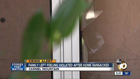 Carmel Mountain family left feeling violated after burglar ransacks home