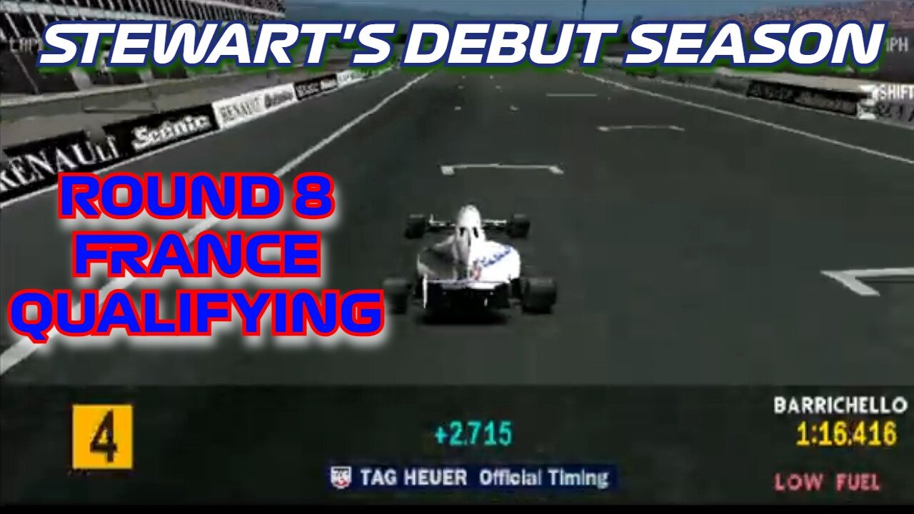 Stewart's Debut Season | Round 8: French Grand Prix Qualifying | Formula 1 '97 (PS1)