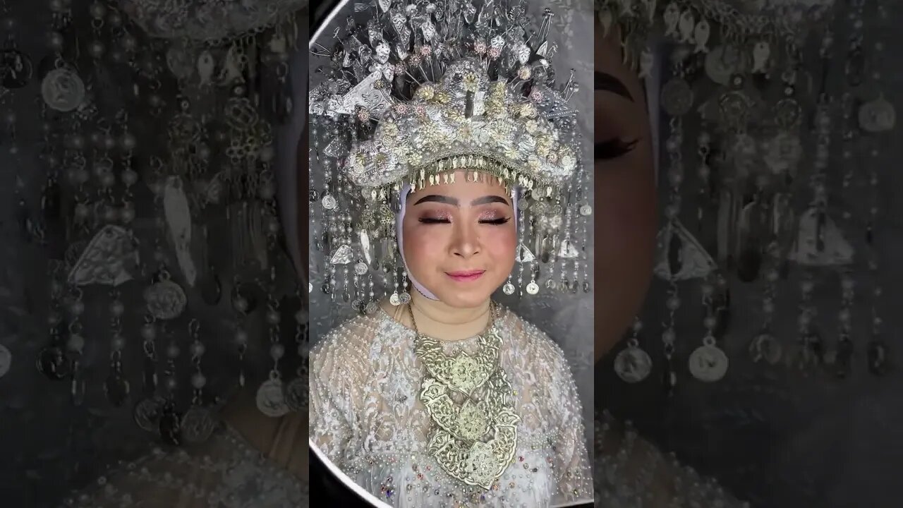 Cantik Sekali Pakaian Adat Palembang Akad Nikah #shorts #short #shortvideo