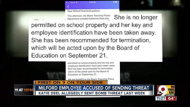 PD: Elementary school worker sent bomb threats