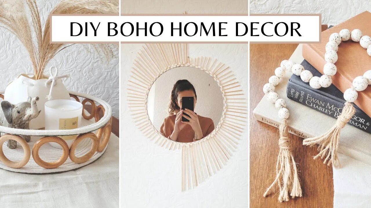 DIY BOHO Home Decor Ideas | Aesthetic Decor on the Budget | Clay Bead Garland