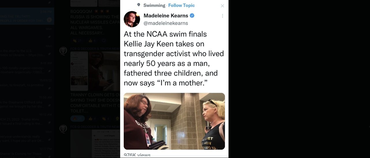WOMAN DOESNT FEEL COMFORTABLE WITH A TRANNY IN THE LOO