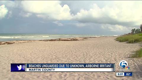 Martin County beaches unguarded due to unknown irritant