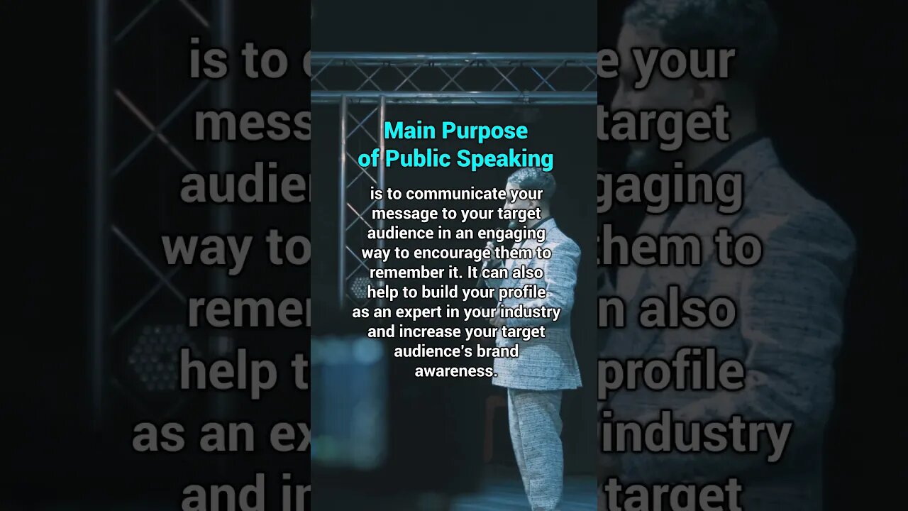 Main Purpose Of Public Speaking