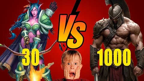 30 ELVEN HUNTRESS VS 1000 SPARTANS | EPIC BATTLE