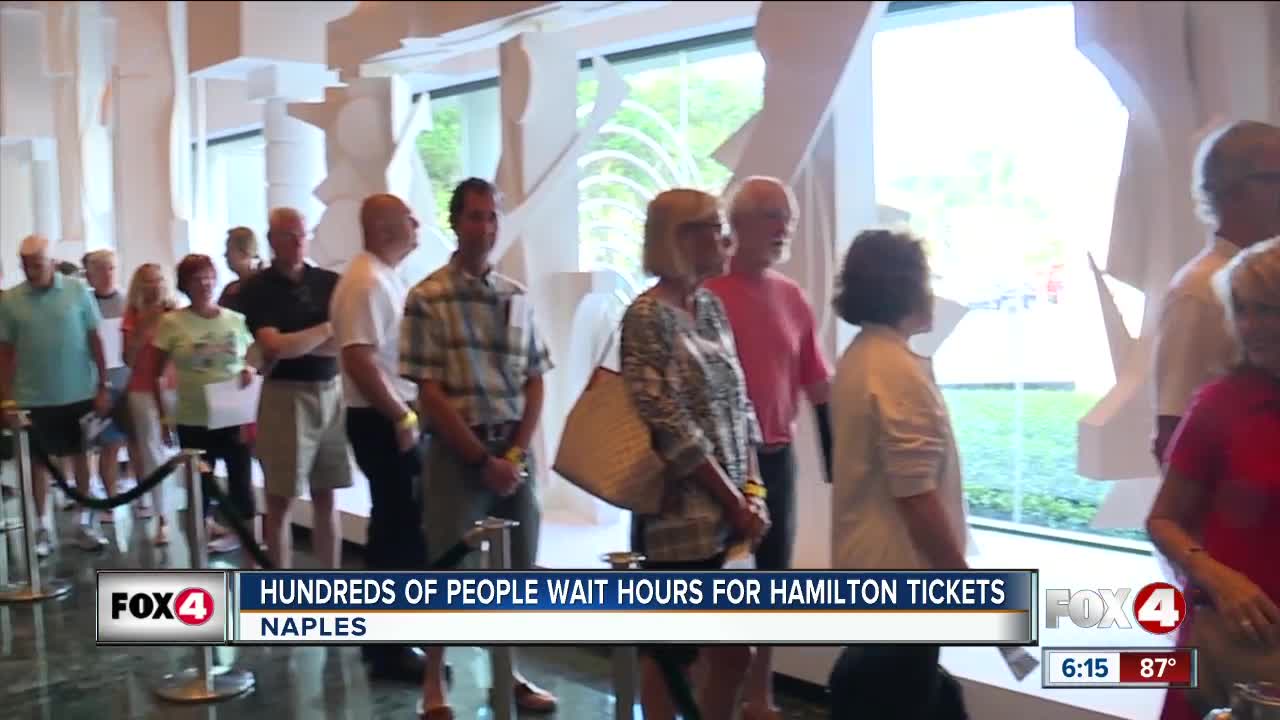 Hamilton Musical brings out hundreds of fans to the box office