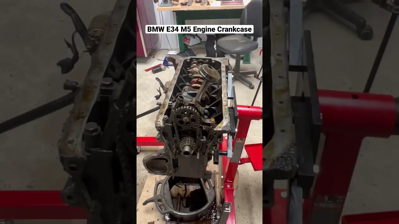 BMW E34 M5 Crankcase #shorts #bmw #cars #automotive #bmwm5 #bmwe34 #restoration #mechanic #engine
