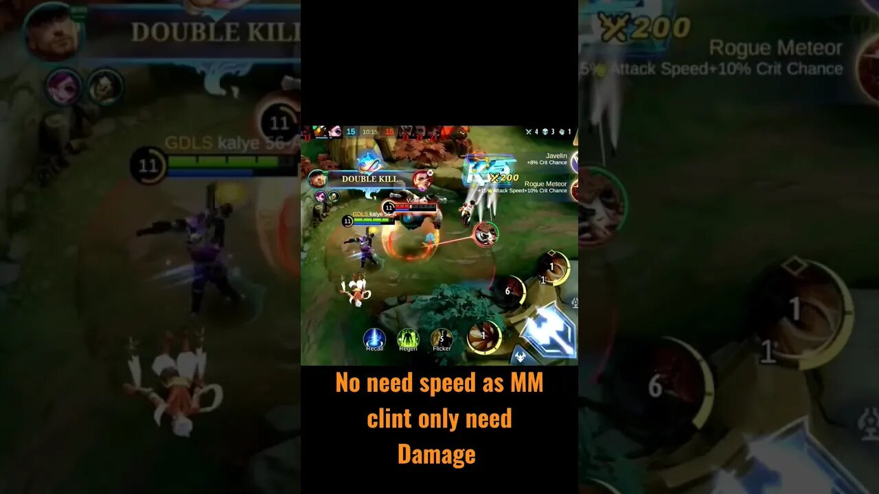 Clint only need Damage Attack as MM hero😀#razimaruyama #mobilelegend #clint #clintbuildterbaru