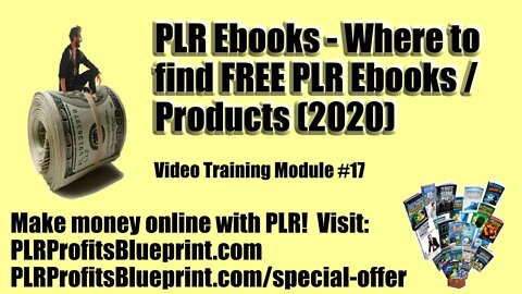 Video Training Module #17: PLR E-books - Where to find PLR E-books