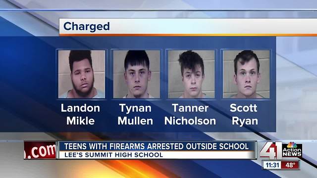 4 teens charged with bringing gun to school