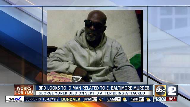 Police looking to ID man related to east Baltimore homicide