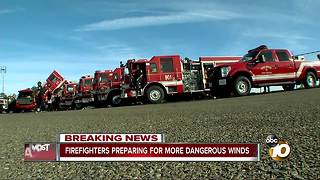 Fire crews preparing for more dangerous winds