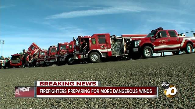 Fire crews preparing for more dangerous winds