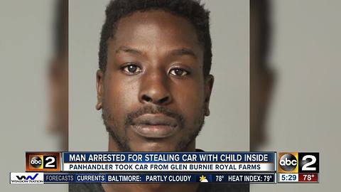 Police: Man arrested after stealing car with 5-year-old in it